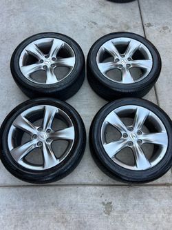 Set of Acura TL 18in wheels 5x120 Pattern tires 245/45r18 fit TL RLX RL