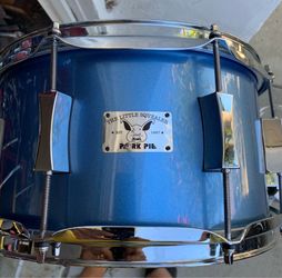 Pork Pie Little Squealer Porcaro Blue Snare Drum 13 x 7 in. Retails for $299