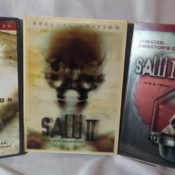 Saw II SAW III & SAW IV DVD MOVIE COLLECTION