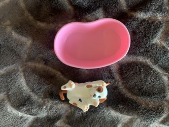 Cute little dog with a tub