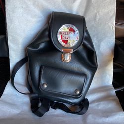 Vintage Leather Harley Backpack 