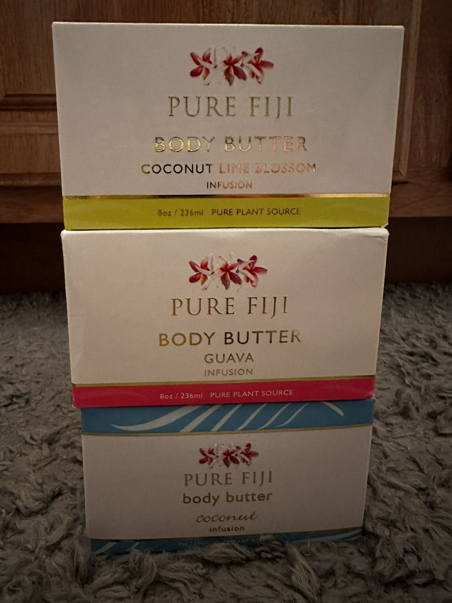 Pure Fiji Body Butter Set - Coconut, Guava, and Coconut Lime Blossom