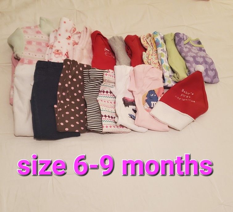 Baby Clothes Size 6-9 Months