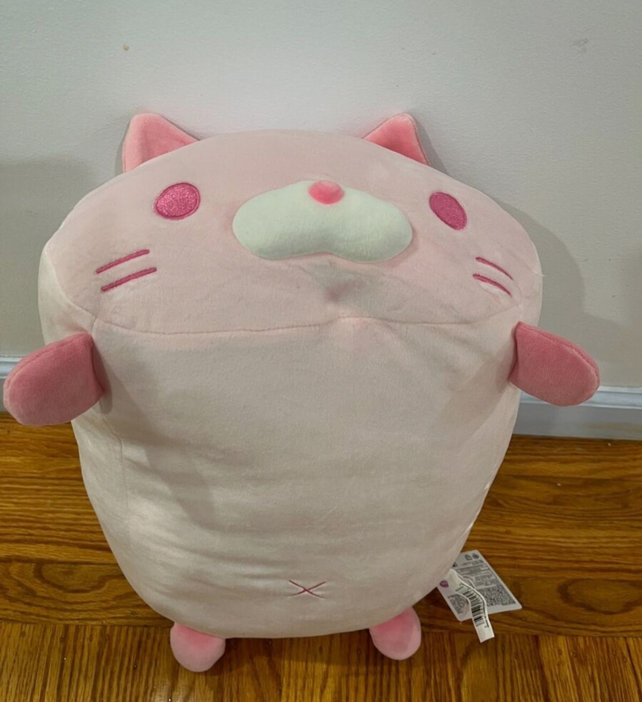 Yamani Fuwamocchii Pink Cat Pillow Plush 17" super soft New with Tag