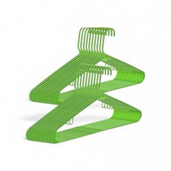 Lime Green Plastic Tubular Hangers