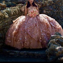 gold rose quince dress Abbey Rose Gold Quinceanera Dress main image 0