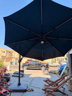 Large Outdoor Patio Umbrella with Base
