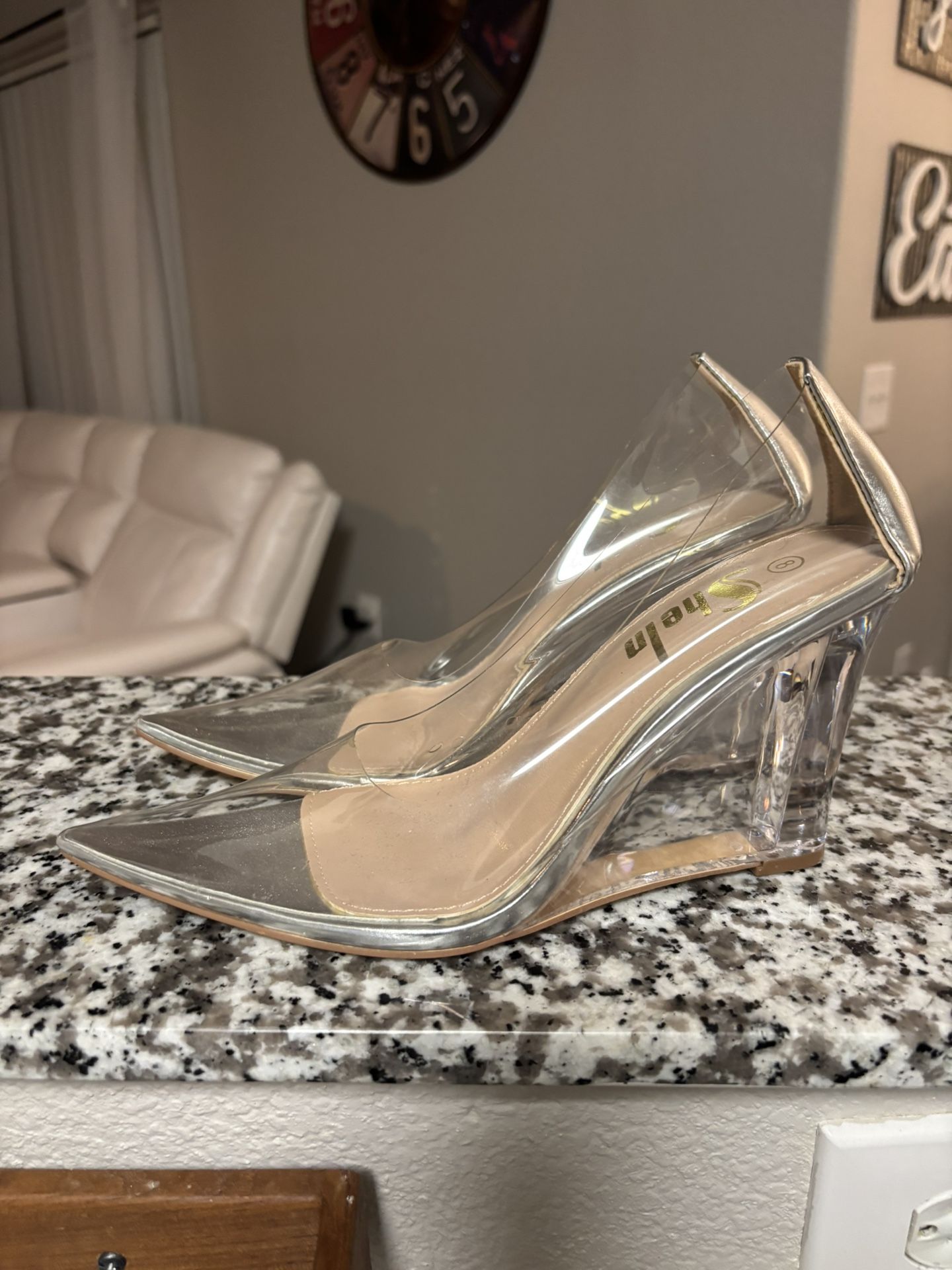 Clear Wedges Size 7 Says 8 But Runs Smaller