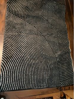 World Rug Gallery Bohemian Stripe Waves 7’x10’ Grey/dark Grey.