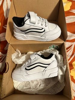 Vans , Toddler, white and black, size 5
