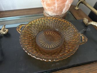 Amber Glass Dish / Bowl