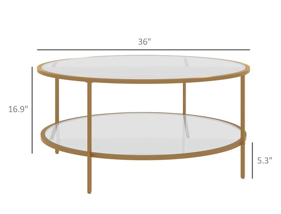 Glass Coffee Table Round 