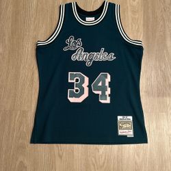 Size Large - Mitchell And Ness Authentic Swingman Jersey NBA Basketball LA Los Angeles Lakers Shaq O’Neal Kobe Labron - Sportswear Jersey