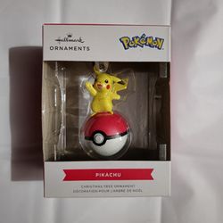 Hallmark Keepsake Ornament Pokemon Powerball Pikachu Figure Cake Topper NEW 2023