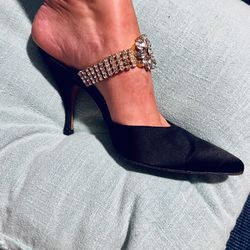 Satin mules