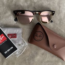 Ray-Ban Clubmaster Gold and Black Sunglasses