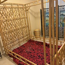 1970s bamboo bed surround