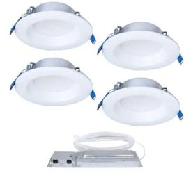 Halo 4" LED 3000K-5000K Recessed Cieling Light (4-Pack)