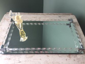 Vintage Mirror Vanity Perfume Tray