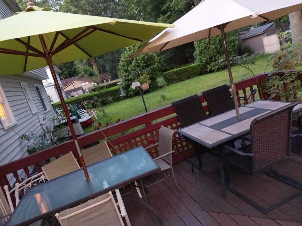 Choice of Deluxe Outdoor Table Sets $75-$85