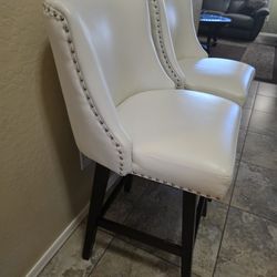 Two New Cream Swivel Counter Bar Stools By Granville Office Star