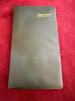 Vintage Slim Business Card Holder Organizer Book - 10 Pages Holds 60 Cards-8”x4”
