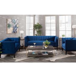 Royal Blue Sofa Set 