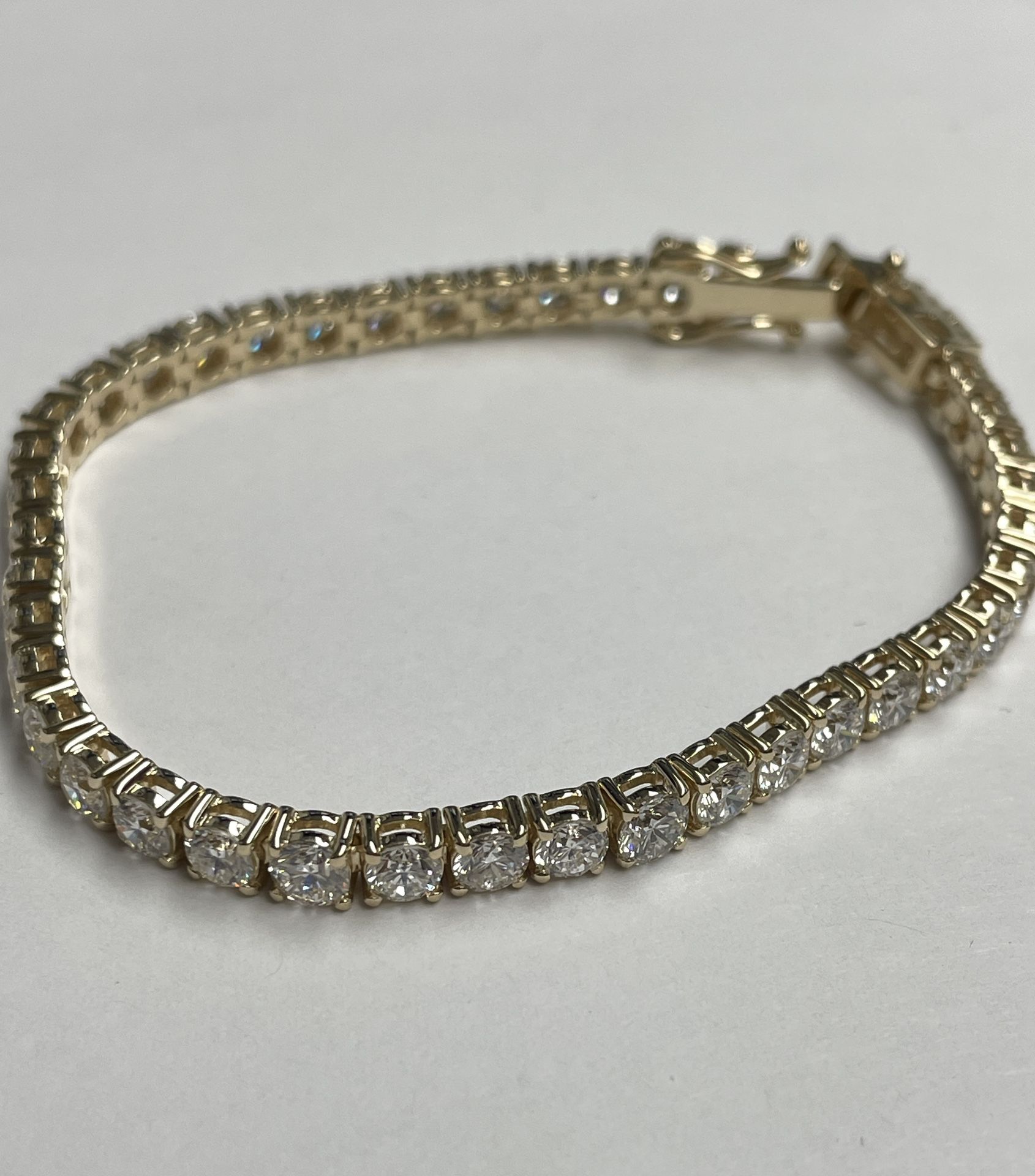 14k Gold Tennis Bracelet 10.ctw Lab Diamonds E/VS