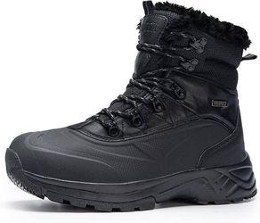LIKE NEW Sz 11 Men Insulated Winter Snow Boots Waterproof Fur Lined Hiking Boots Warm Outdoor Shoes for Men Non-Slip Lightweight Mid Top Ankle Boot Hi