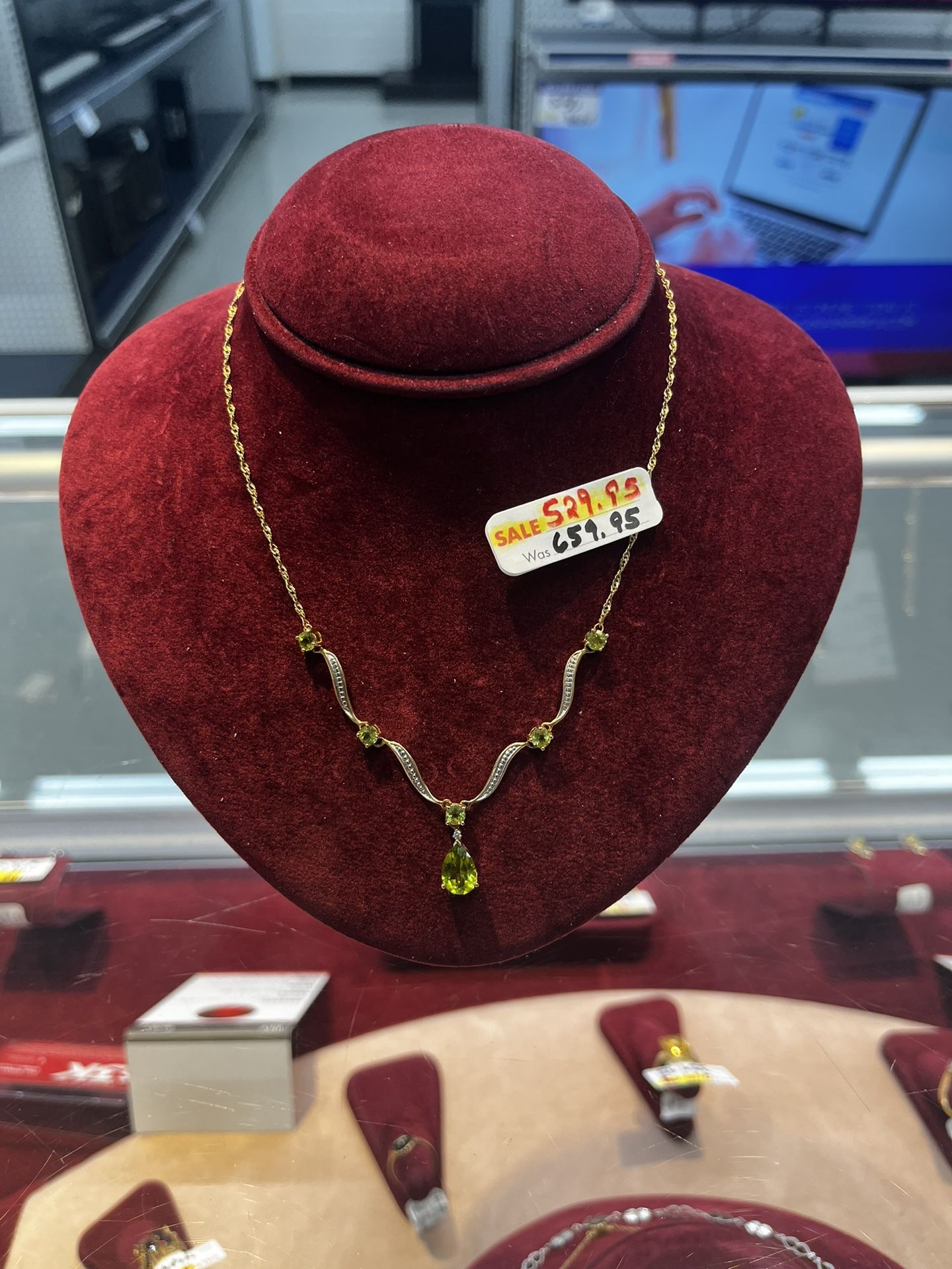 Birthstone Necklace 14k 5.5 Grms 16”