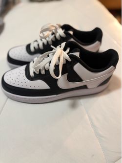 Nike Court Vision Low Sneakers-black & white