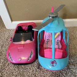 Barbie Car And Helicopter