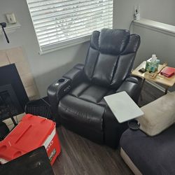 Leather chair.