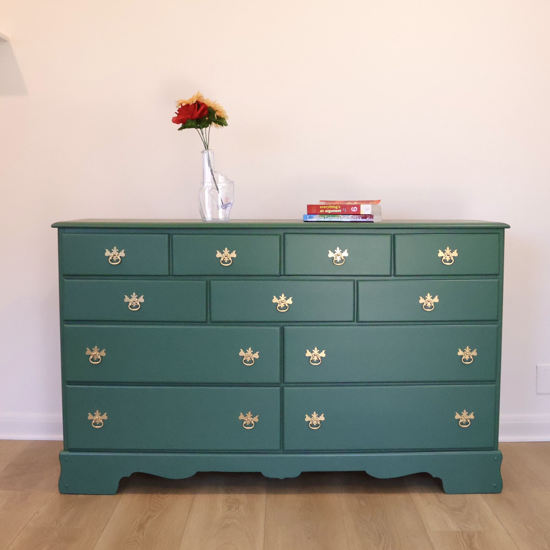 Green Horizontal Wood Dresser