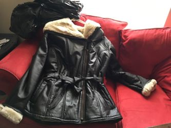 Leather coat XL