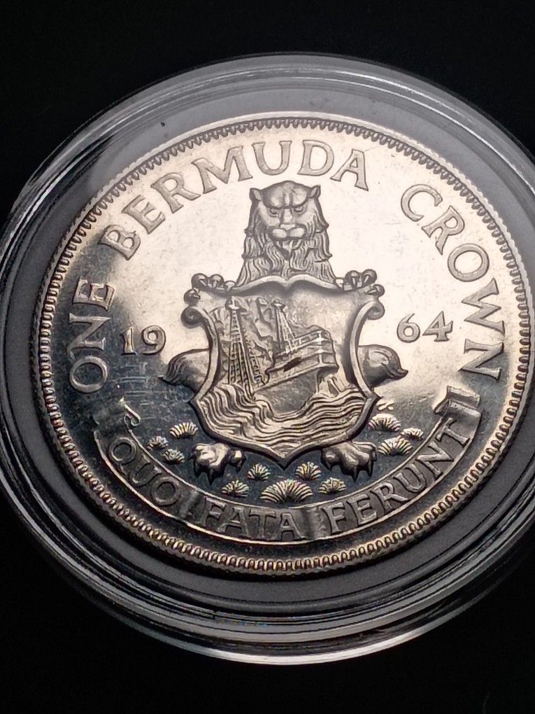 1964 proof Silver Bermuda One Crown