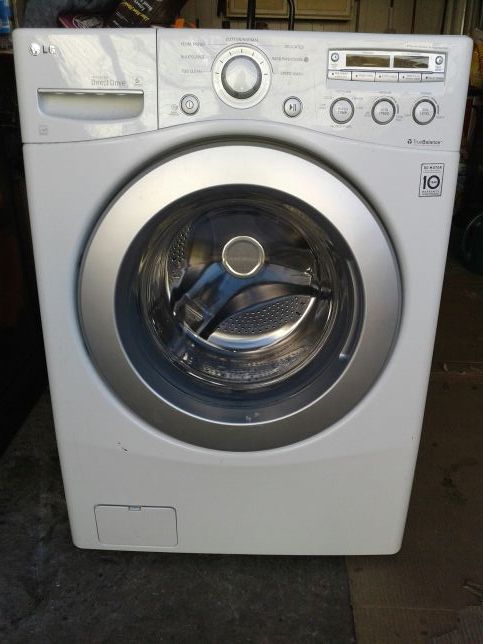 L. G. Washing machine model wm2250cw. 3.6 cubic foot extra large capacity front load washer with cold wash technology.