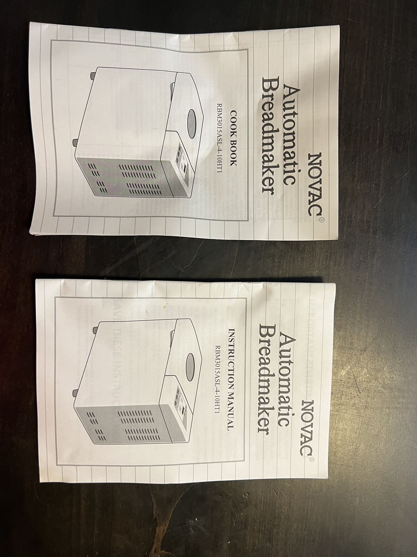 Novac RBM3015 Bread Machine Maker Instruction Manual & Recipes