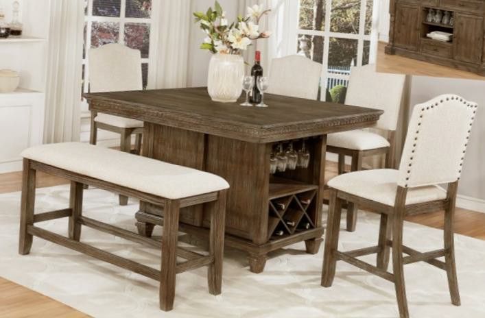 Regent Weathered Counter Height Dining Table
