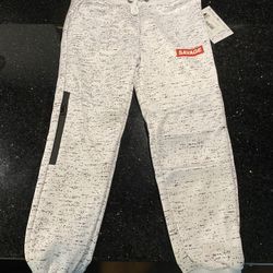 Boys Savage Graphic Moto Joggers - White Size 7