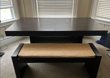 West Elm Terra Dining table with 4 chairs and bench