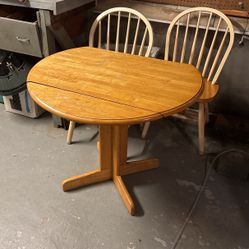 Table and two chairs