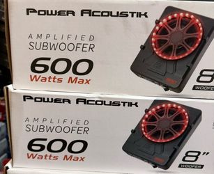 Power Acoustik 8” Hideaway self powered  subwoofer