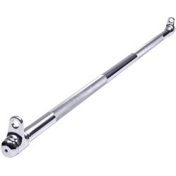  48" Straight Ez Curl Lat Pull Down Bar with Revolving Double Hook for Dual Pulley Cable Machines, Functional Trainer Multi-Purpose Attachment