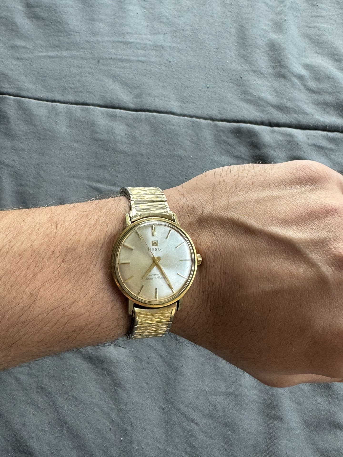 Vintage Tissot Seastar Seven 14k Gold Plated
