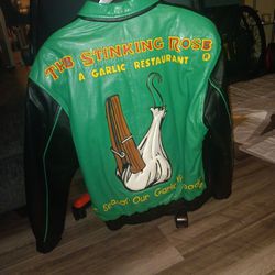 Custom Made "The Stinking Rose" Leather Jacket