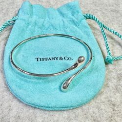 FREE SHIPPING! Tiffany & Co. 925 Silver Elsa Peretti Bangle Bracelet 7.25” Lot 606
