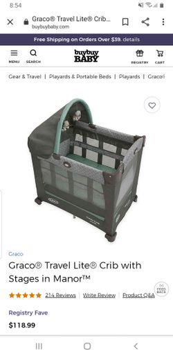like new. graco travel crib!