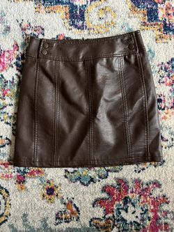 Free People Mini Retro Skirt Vegan Leather