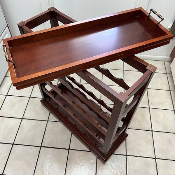 VTG Bombay Company Wine Rack Cabinet Removable Serving Tray Holds 24 Bottles for Sale in Miami FL OfferUp